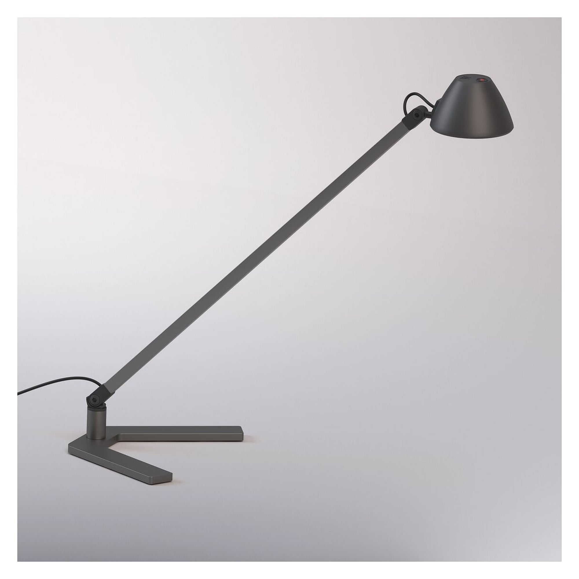 LED task luminaire LUCIO LUM 500/840/D, 300 lm, 4000 K, table base, umbra grey
