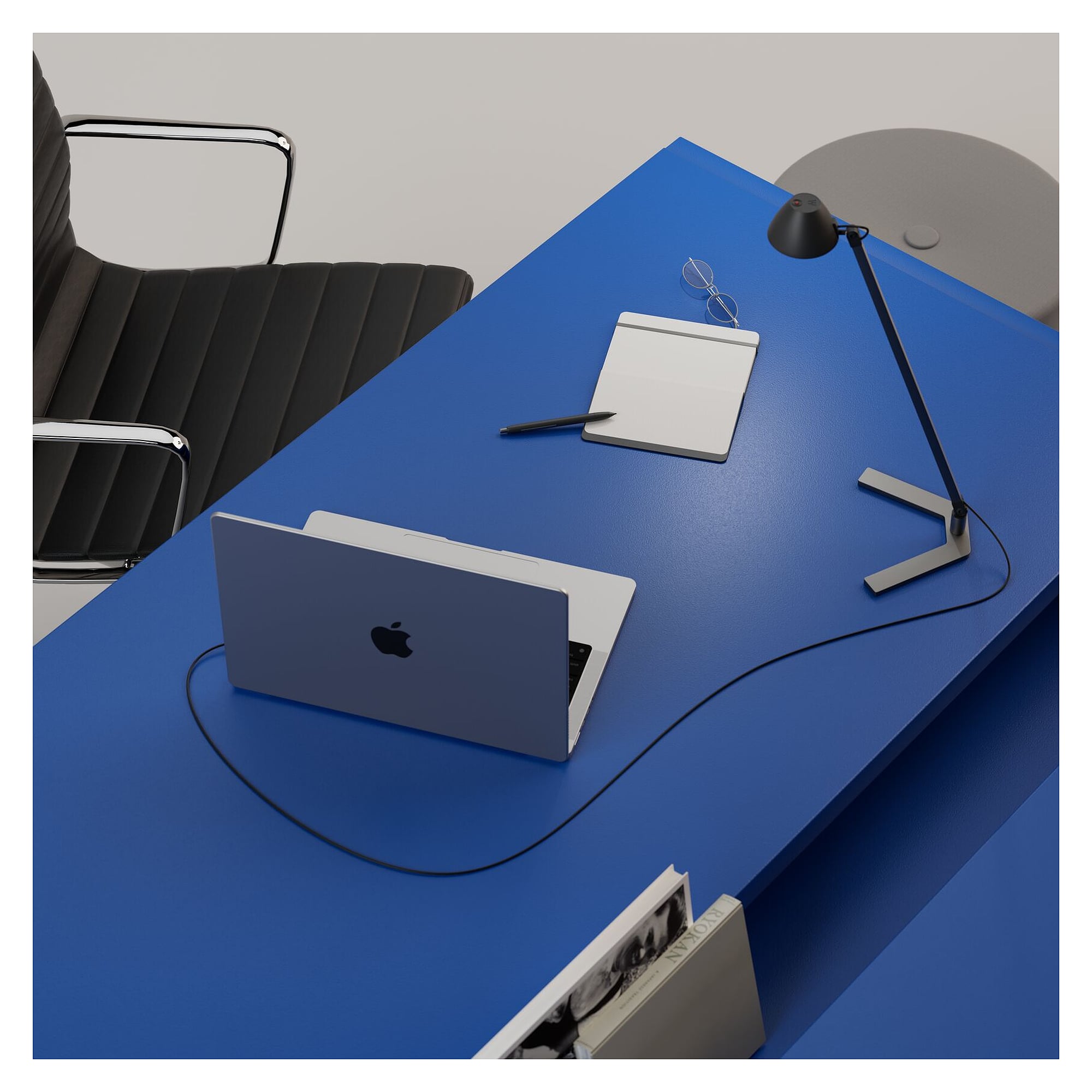 LED task luminaire LUCIO LUM 500/840/D, 300 lm, 4000 K, table base, umbra grey