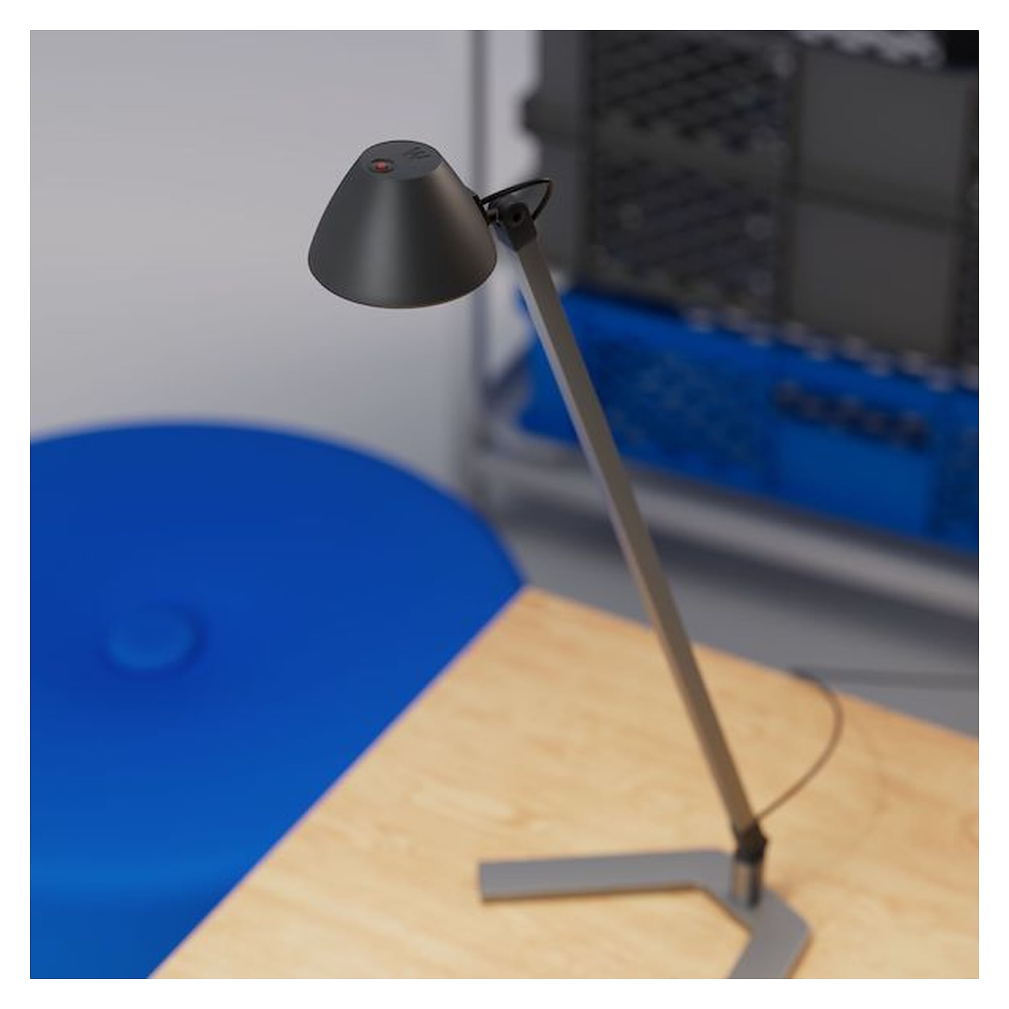 LED task luminaire LUCIO LUM 500/840/D, 300 lm, 4000 K, table base, umbra grey