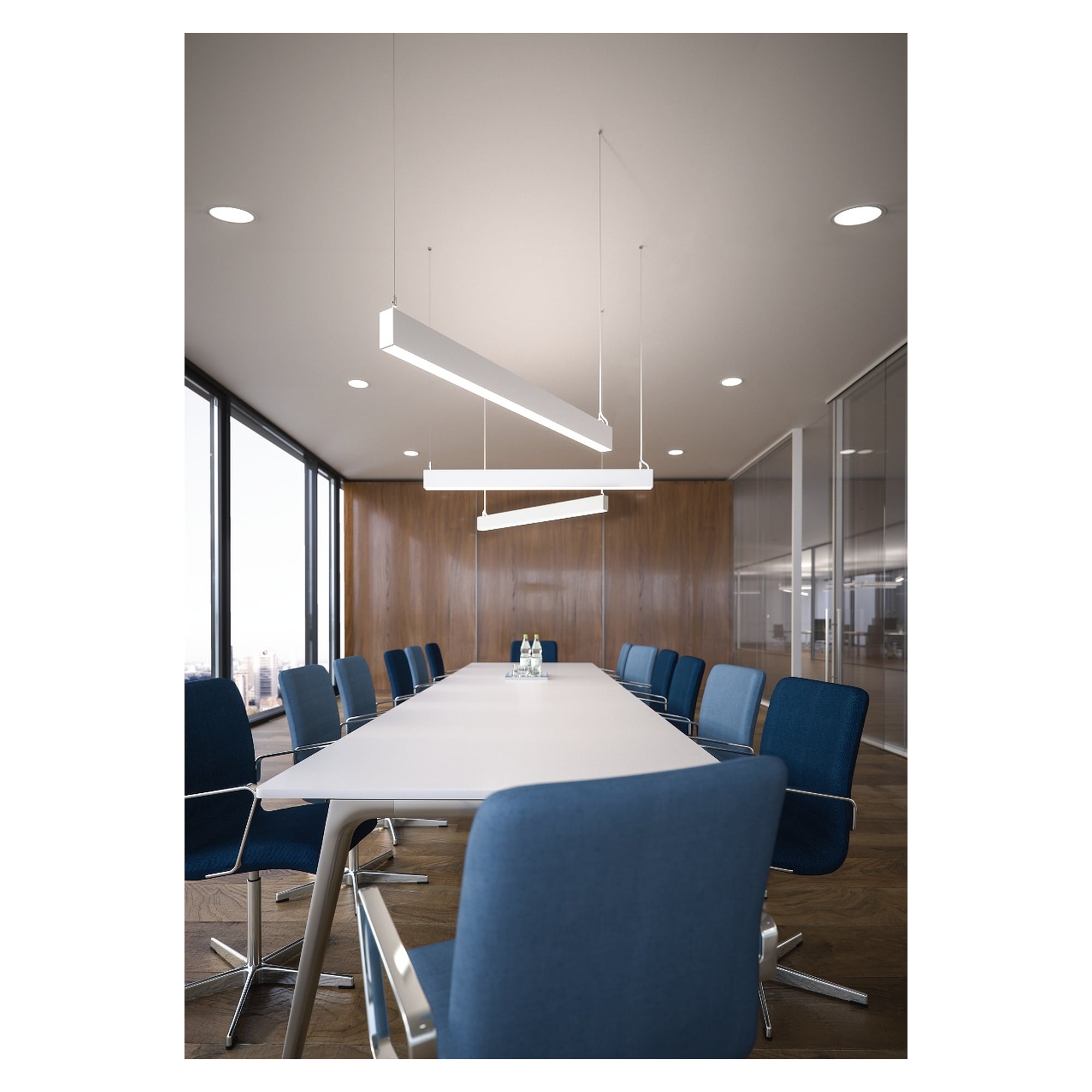 LED-Pendelleuchte IDOO.line ILP 6000/840/D, 6300 lm, 4000 K, DALI, 2256 mm, weiß