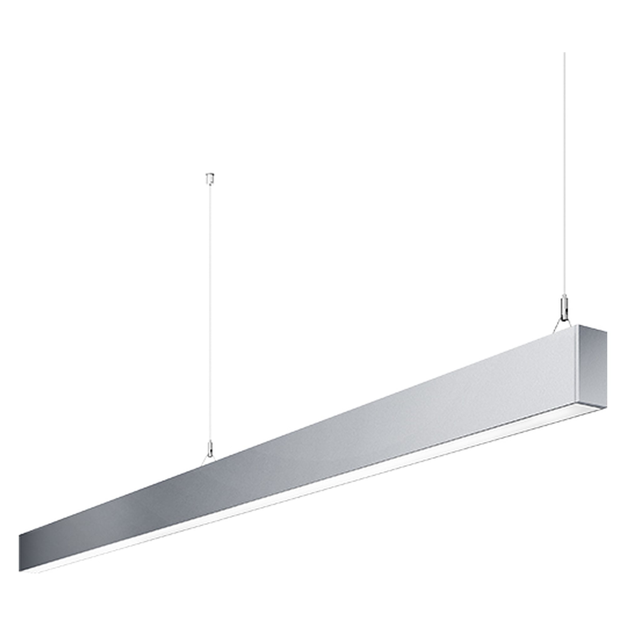 LED-Pendelleuchte IDOO.line ILP 6000/830/D, Endleuchte, 46 W, 6000 lm, 2250 mm, silber - Waldmann 114193000-00805750