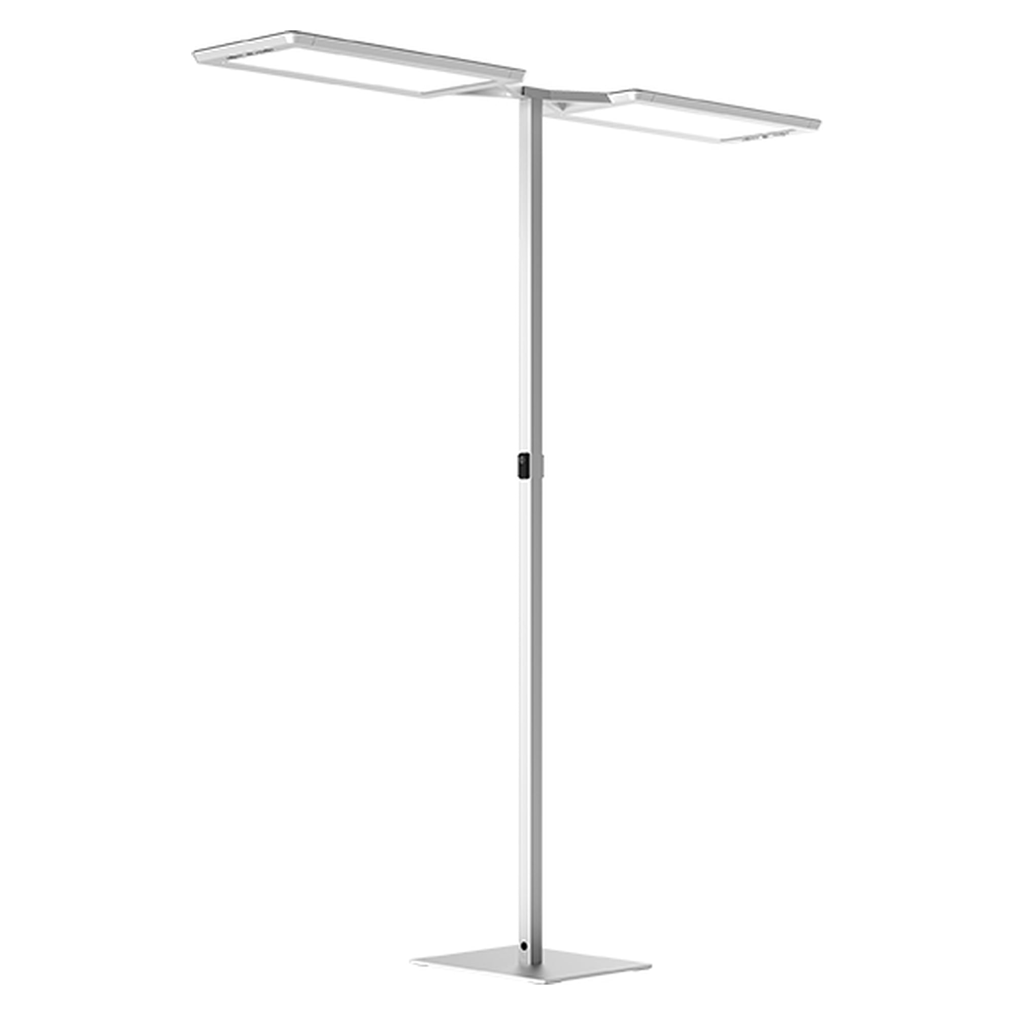 LED-Stehleuchte YARA.doubleT YTS 2/15000/840/RX/SR/CEE/S0/R, 30.000 lm, 4000 K, LTX-Multisensor, Bluetooth, silber - Waldmann 114268000-00808491