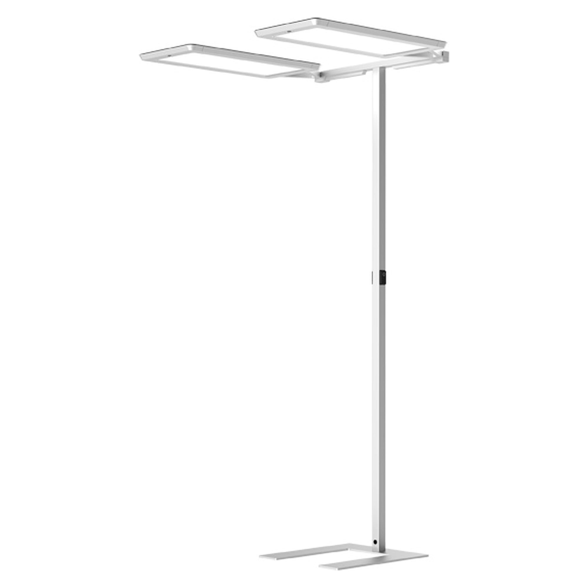 LED-Stehleuchte YARA.doubleU YUS 2/15000/VTL/R/SR/CEE/S0/C, 30.000 lm, VTL 2700-6500 K, PIR-Sensor, silbermetallic - Waldmann 114268000-00812374