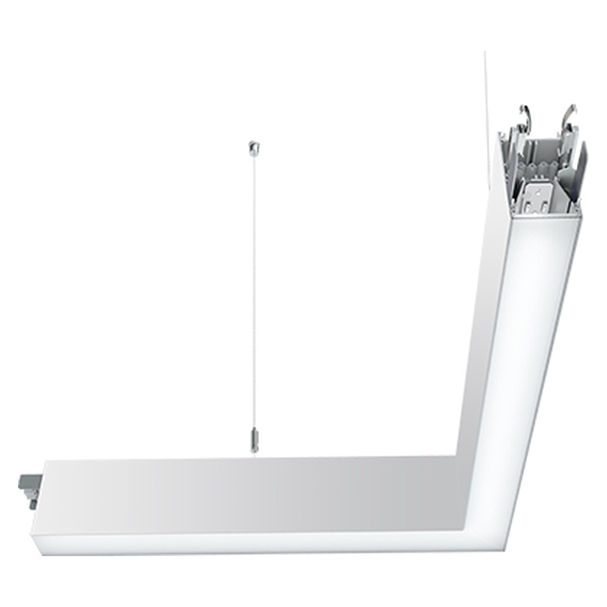 LED-Pendelleuchte DOTOO.line DLP 1500/830/D, Mittelleuchte 90° links, 13 W, 1300 lm, 3000 K, weiß, 600 mm - Waldmann 114328000-00807694