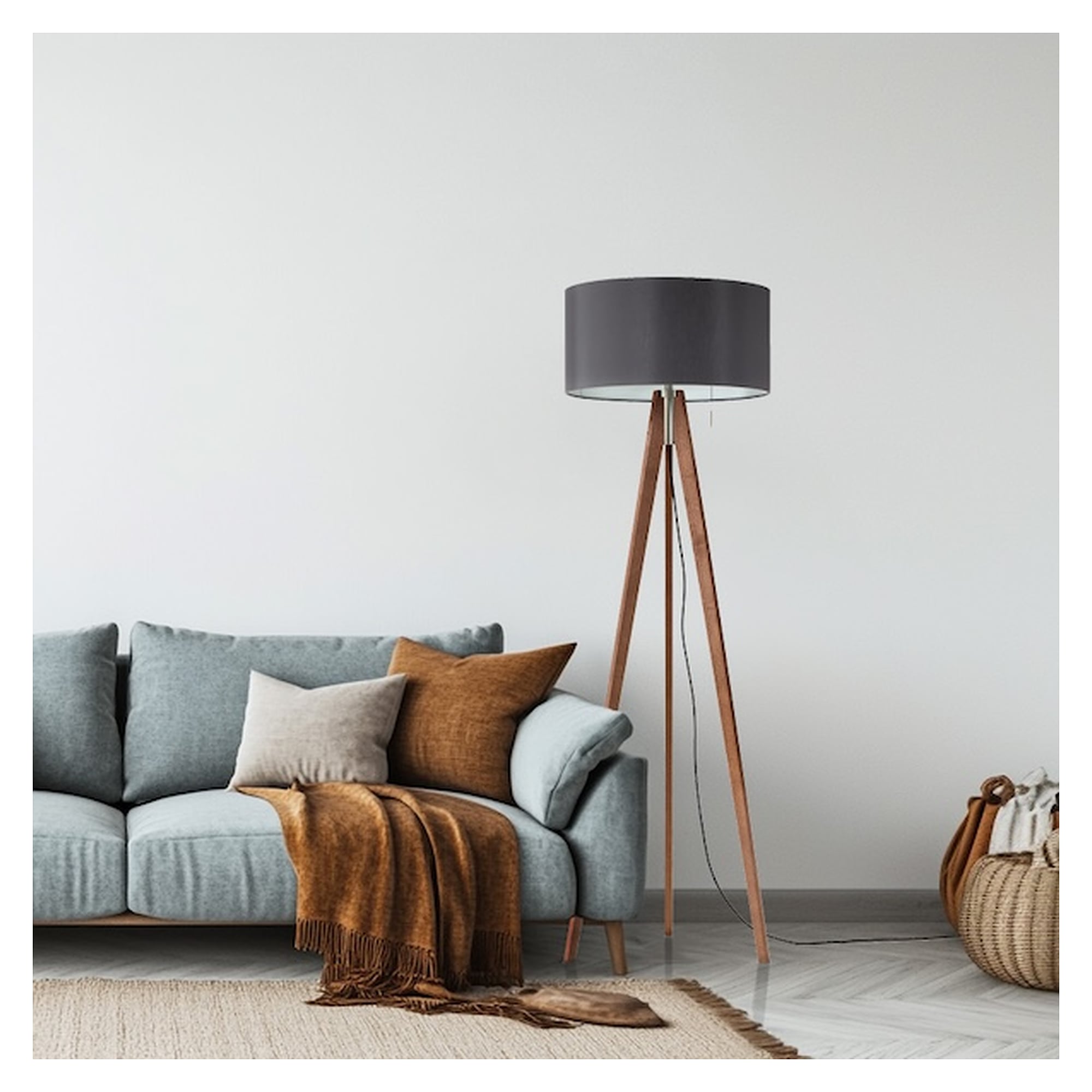 LED-Stehleuchte VIVAA.free VFS 7000/940/D, 4000 K, Holz-Dreibein, 7200 lm