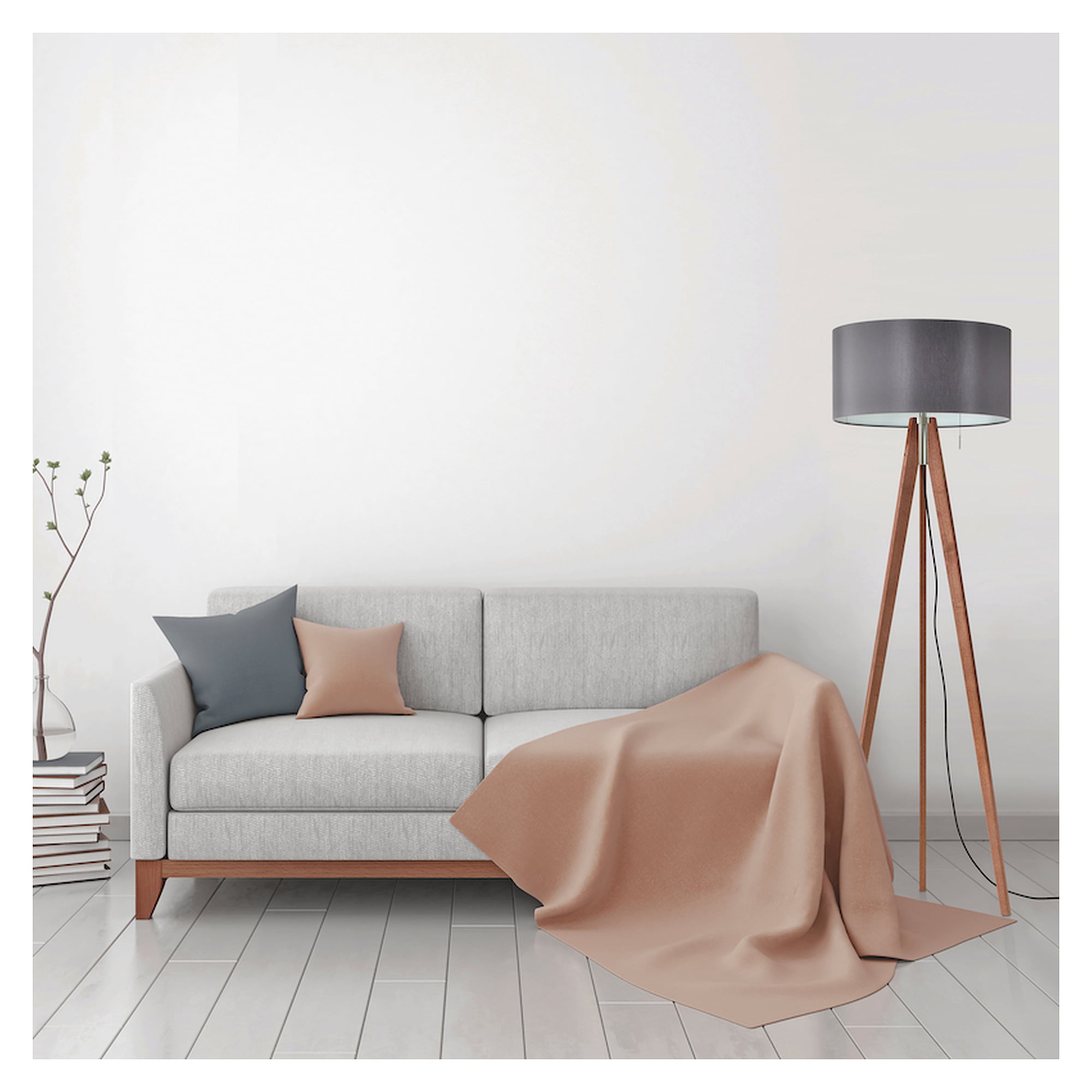 Lampadaire LED VIVAA.free VFS 7000/VTL/D, 2700-6500 K, VTL, trépied en bois