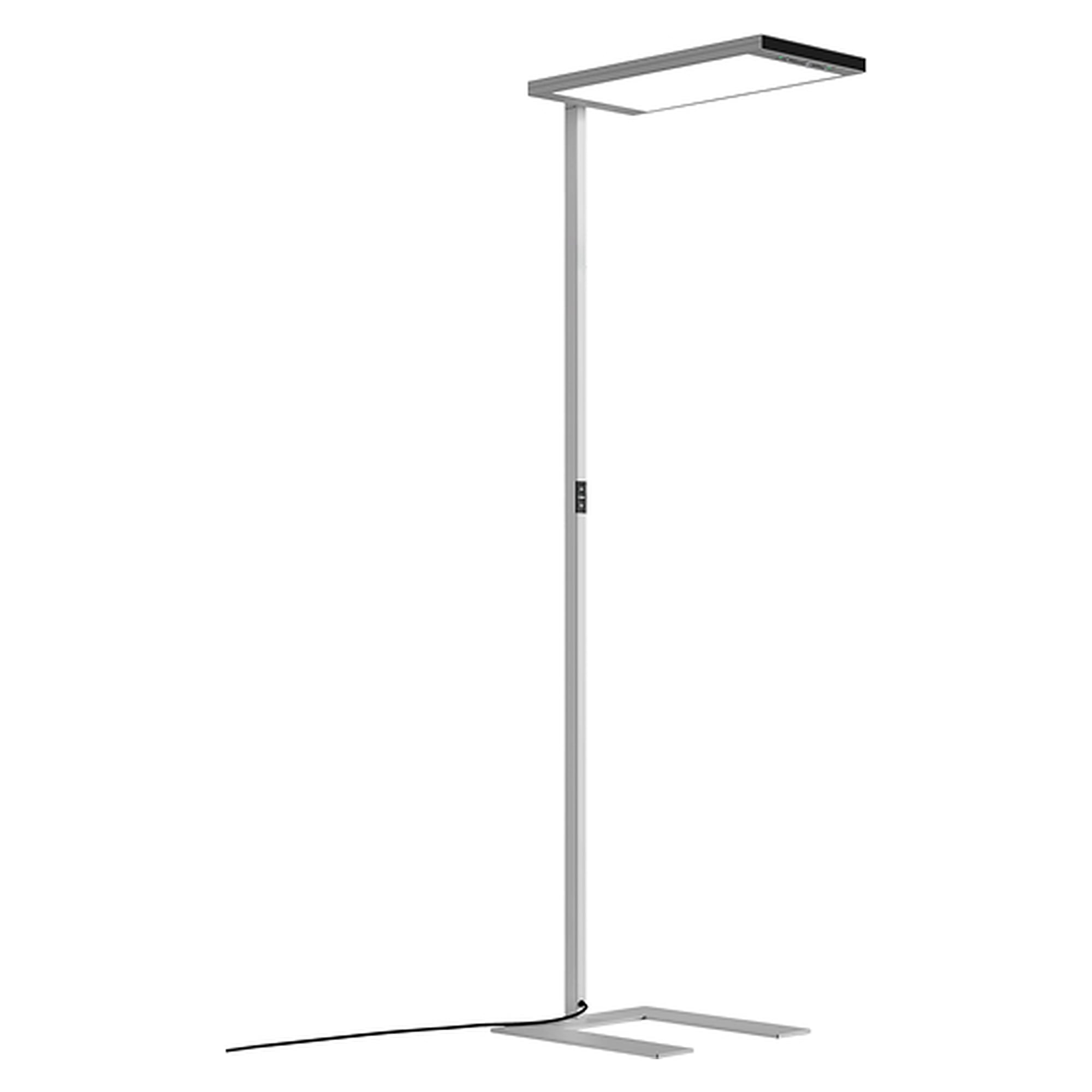 LED floor lamp LAVIGO.single DPS 15000/940/R/SR/CEE/0N/C/G3, 15,000 lm, 4000 K, PIR sensor, silver metallic - Waldmann 121865000-00816450