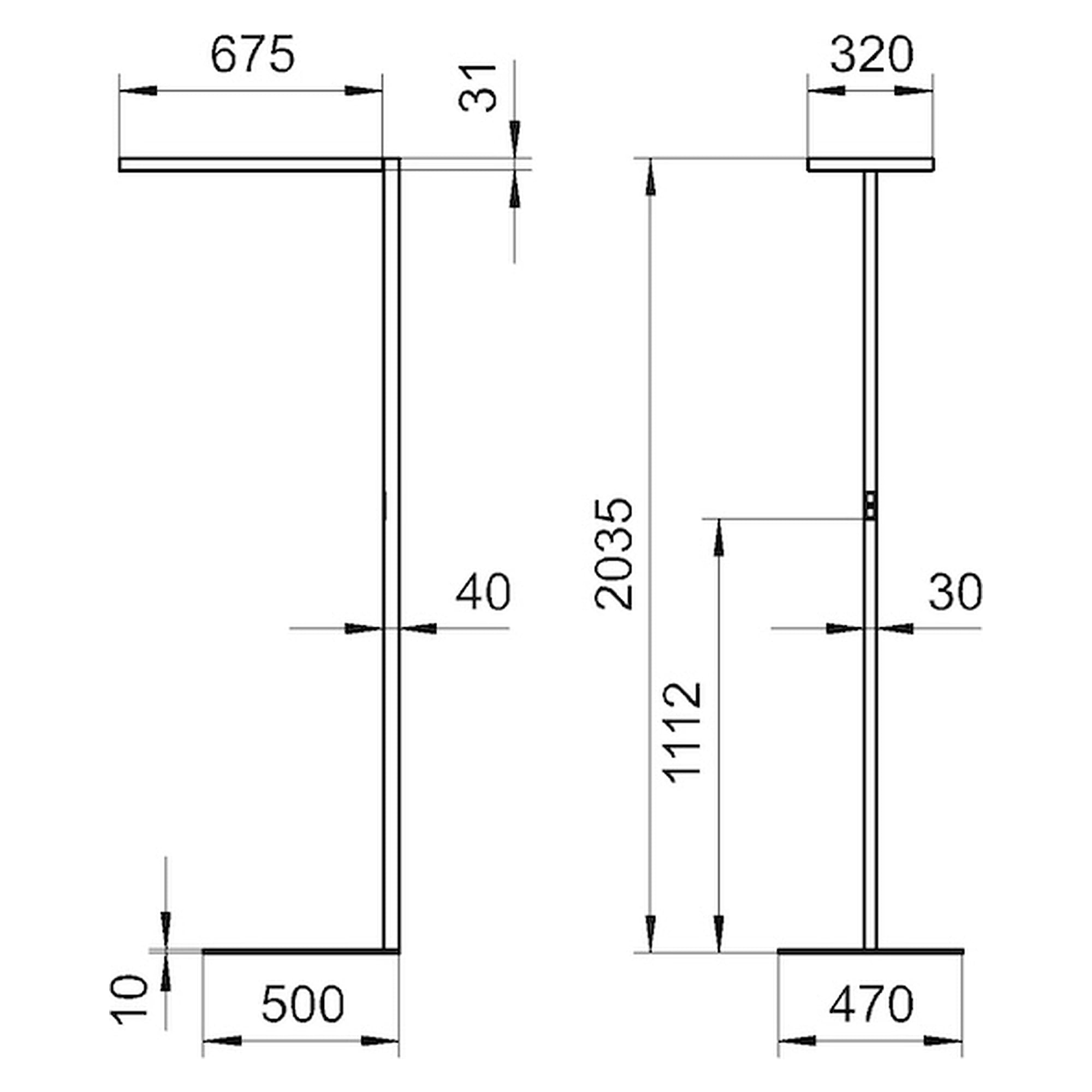 LED-Stehleuchte LAVIGO.single TALK DPS 15000/940/R/WS/CEE/S0/C/G3, 4000 K, App und Bluetooth, weiß
