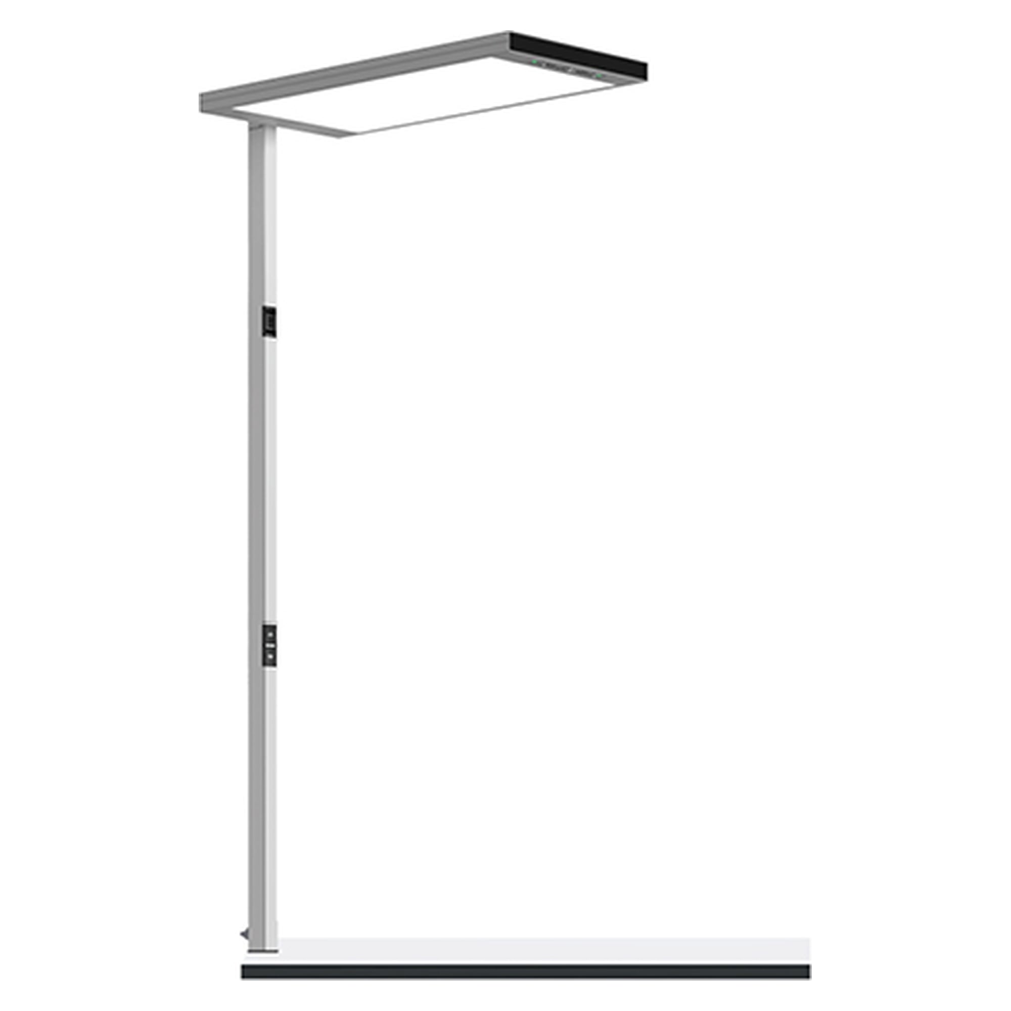 LED desk-mounted luminaire LAVIGO.single LTX DPT 15000/940, LTX multisensor, EnOcean, silver metallic - Waldmann 121872000-00816556