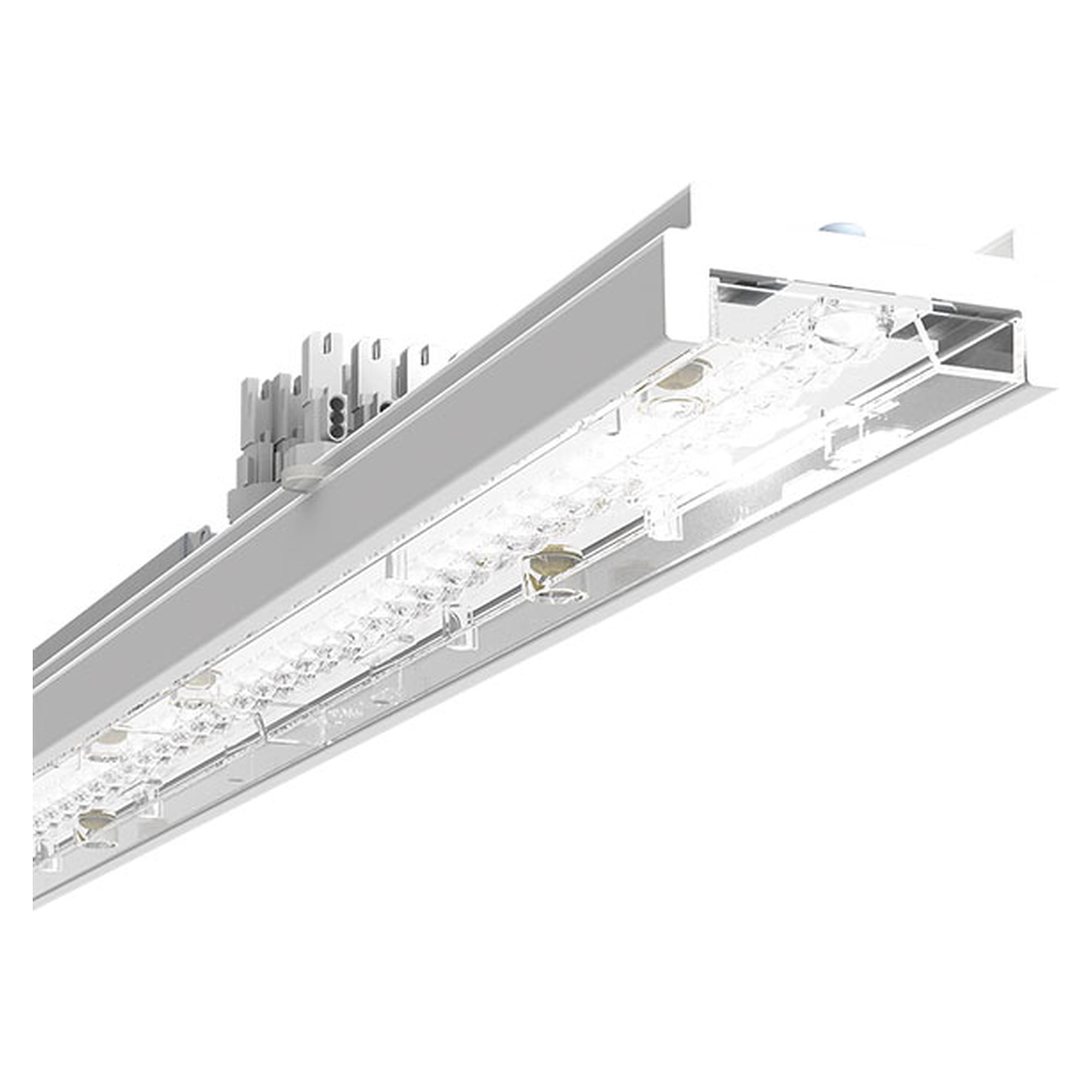 LED continuous row luminaire TAUREO TRG 4800/840/WB/DA/1686/7/WS/EL3, 4800 lm, 95° wide beam, DALI, 3 h emergency light - Waldmann 227229069-00817682