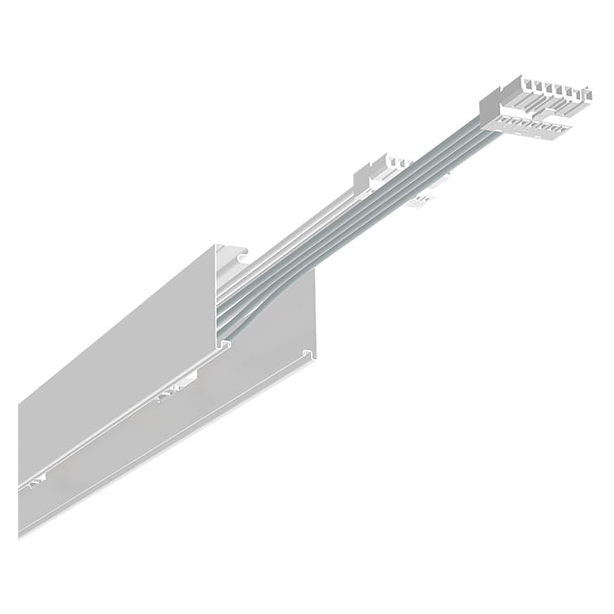 Continuous-row mounting rail TAUREO TRT 1686/11/WS, 1686 mm, 11-pole, white - Waldmann 227230049-00817725