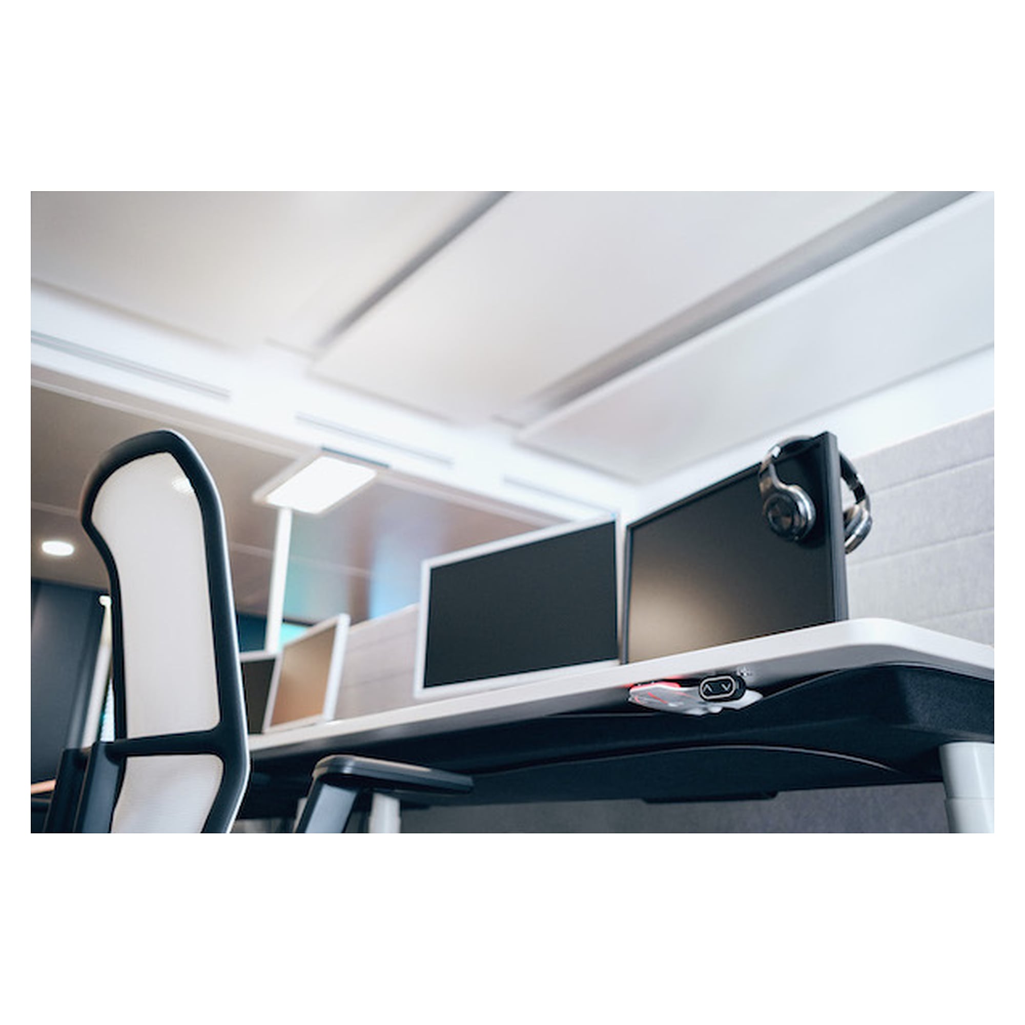 Desk sensor CHEKOV CHT BW, PIR, WiFi/Bluetooth, LED status display, white