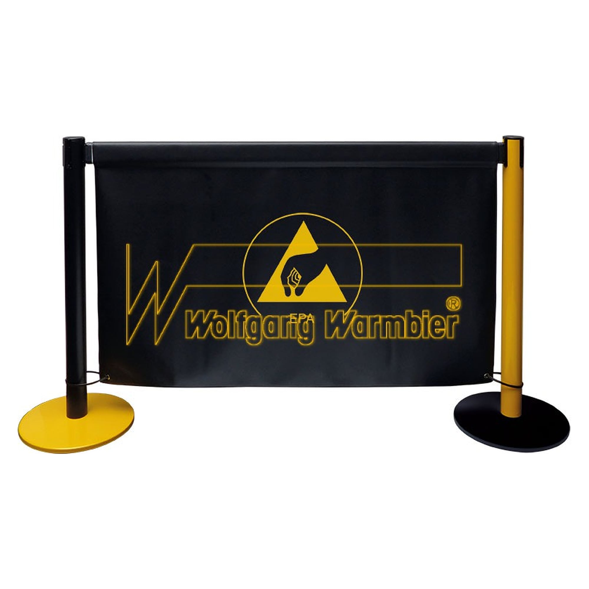 EPA Barrier Banner, Dissipative, 1220 x 840 mm, 1340 mm Rail - Warmbier 1801.B.V