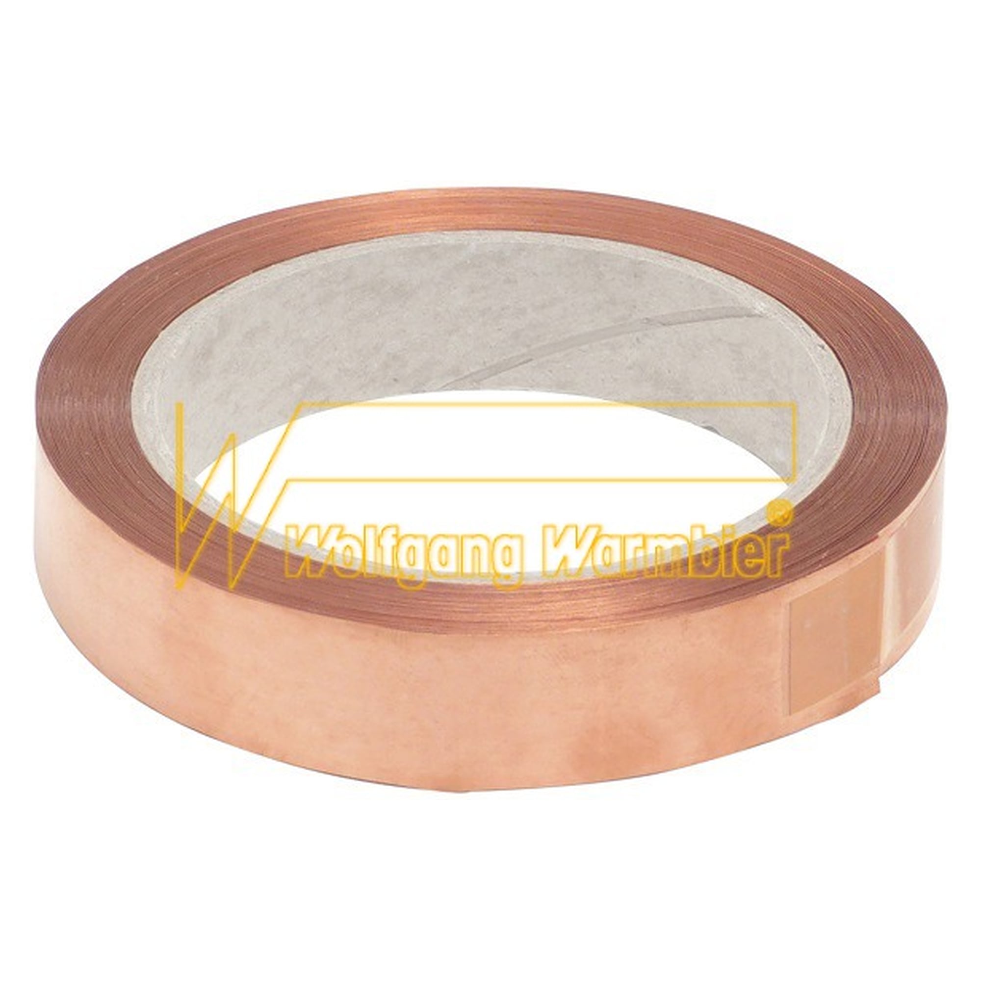 Ruban cuivre autocollant pour mise à la terre ESD des sols, 20 mm, rouleau 10 m - Warmbier 2821.CU.10