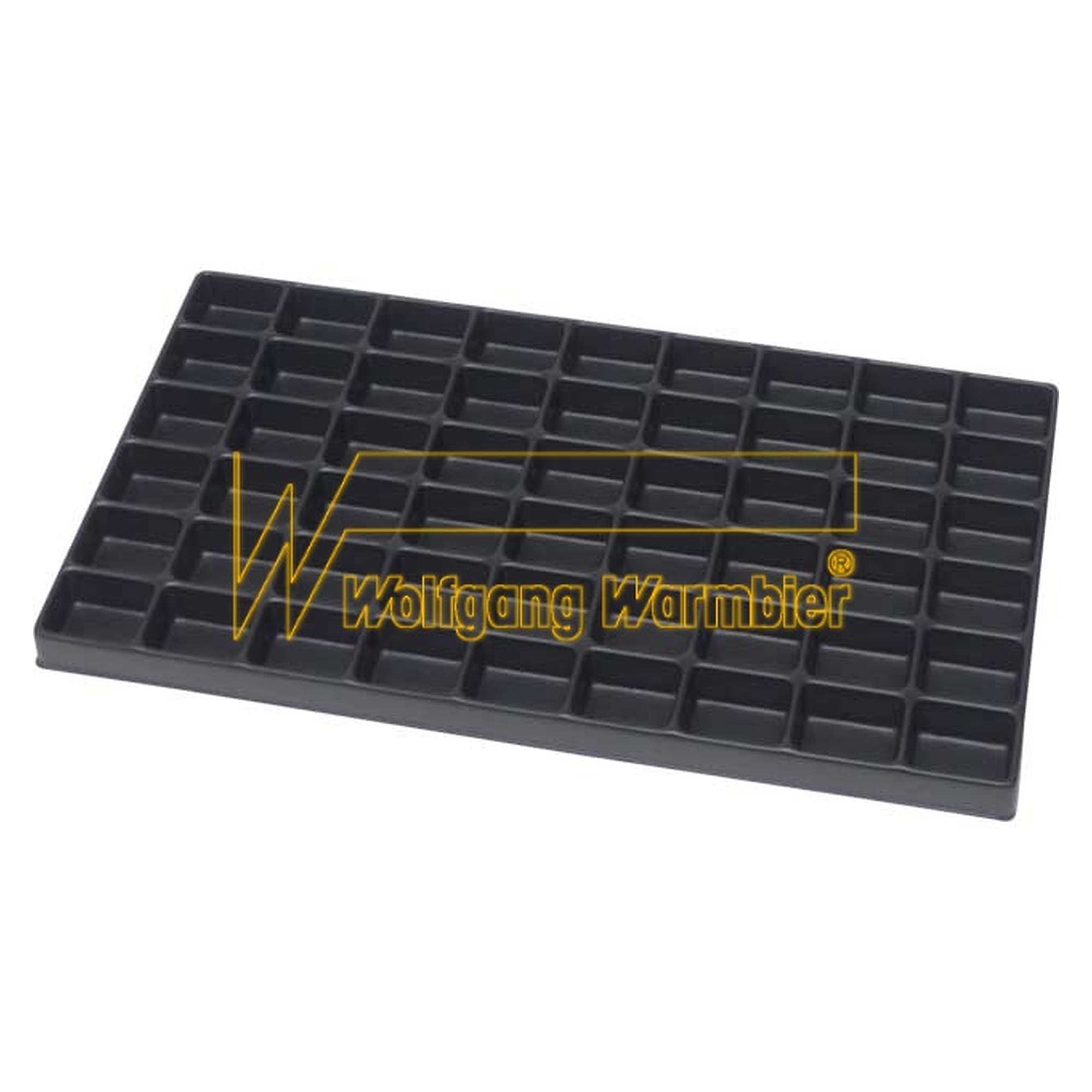 ESD-Standardeinlage leitfähig, 54 Fächer, Fachgröße 28 x 23 mm, schwarz - Warmbier 5150.367.F54