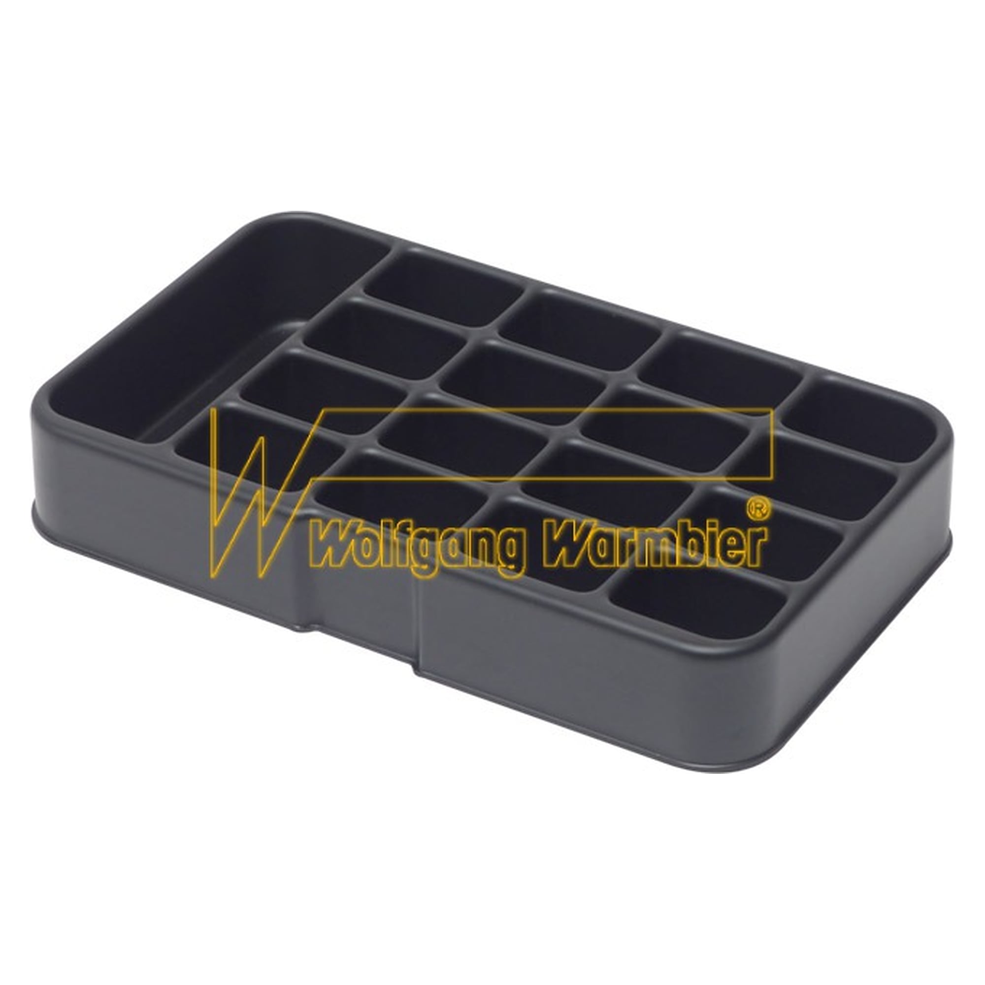 Conductive ESD Standard Insert, 17 Compartments, 20 x 30 mm and 80 x 30 mm - Warmbier 5150.381.F17