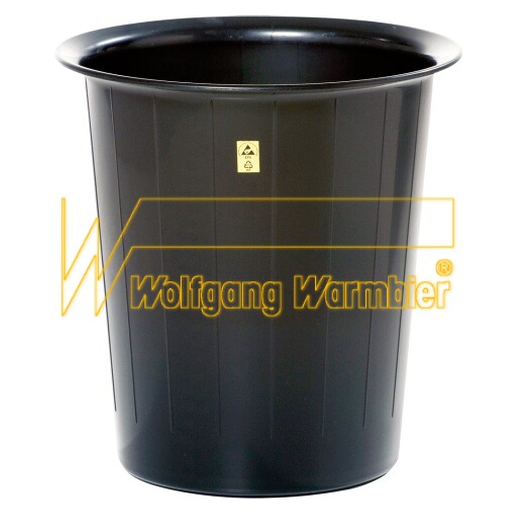 Conductive ESD Waste Paper Bin, Round, 14 Litres, Ø 300 mm - Warmbier 5180.850