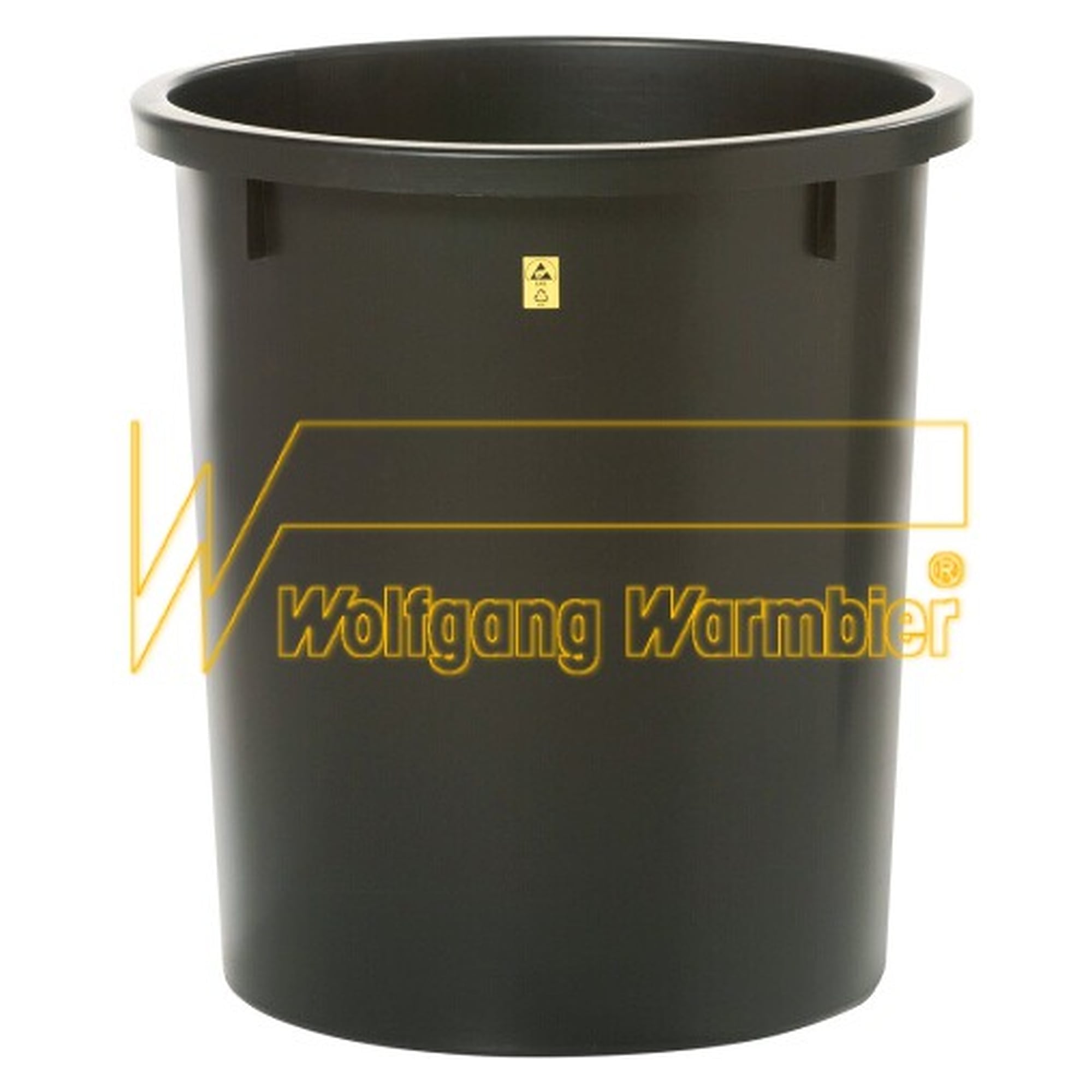 ESD-Papierkorb leitfähig, rund, 35 Liter, Ø 395 mm - Warmbier 5180.854