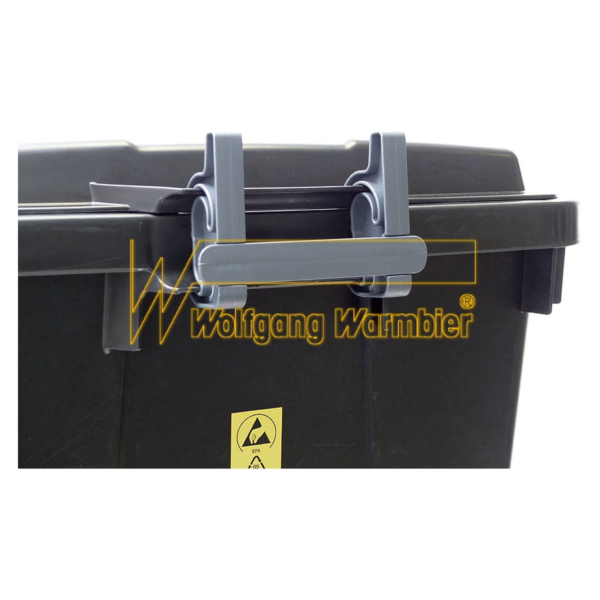Lid Hinge for 90 l ESD Multipurpose Container, Dark Grey - Warmbier 5180.890.D.S