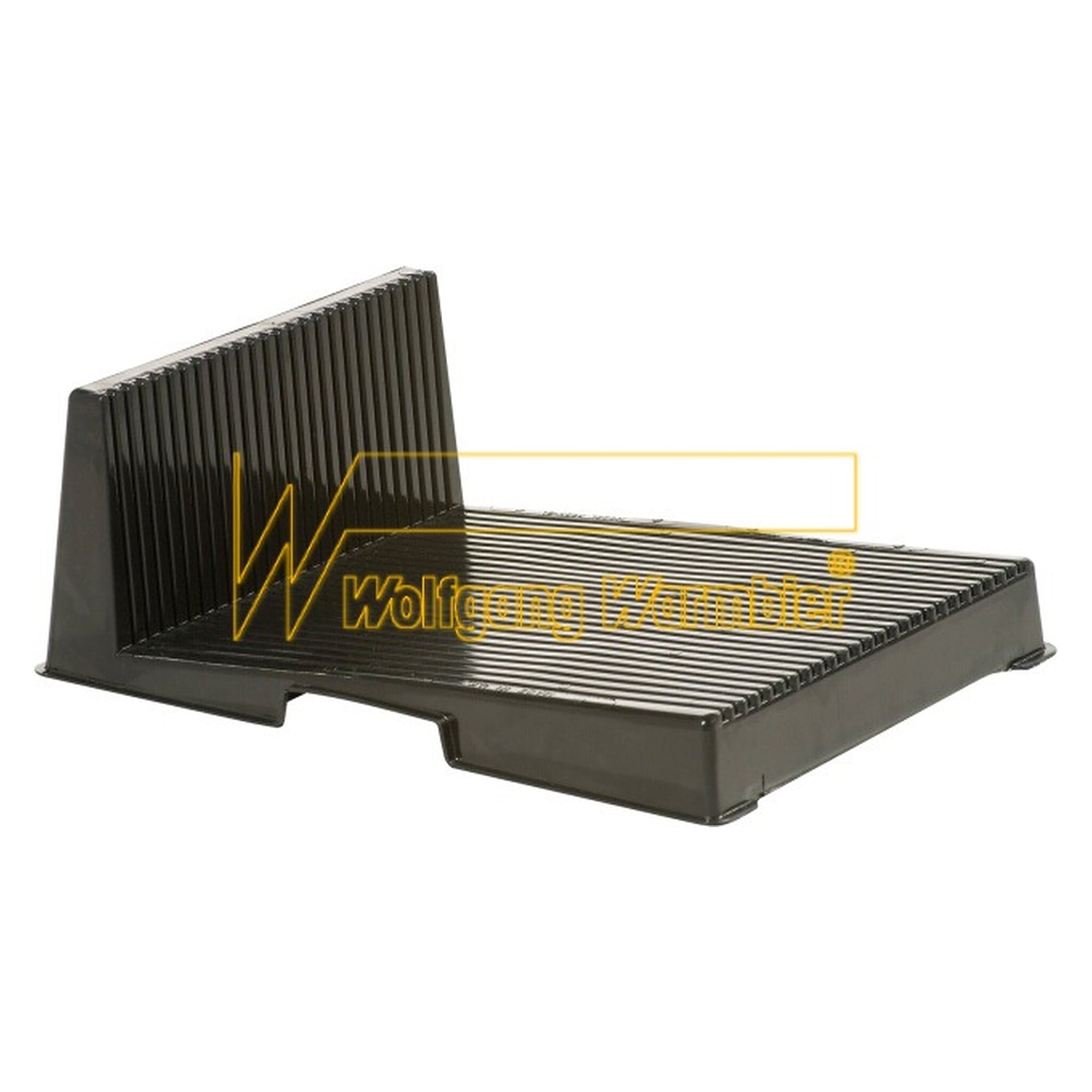 ESD PCB Rack L-Shape, Conductive PP, 25 Slots, 350 x 270 x 130 mm - Warmbier 5366.350.L