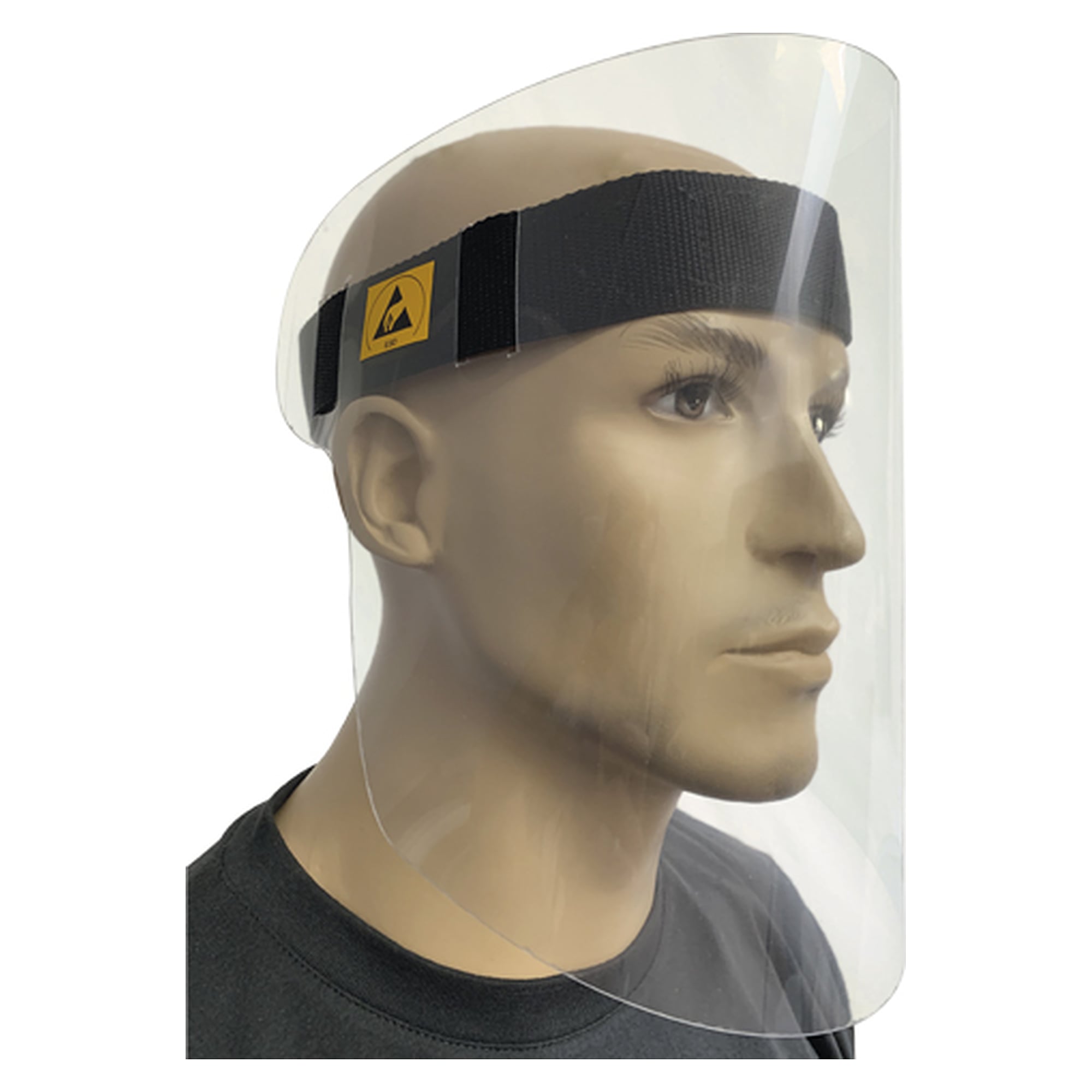 ESD Face Shield with Velcro Headband, 500 x 270 mm - Warmbier 5710.GS.500
