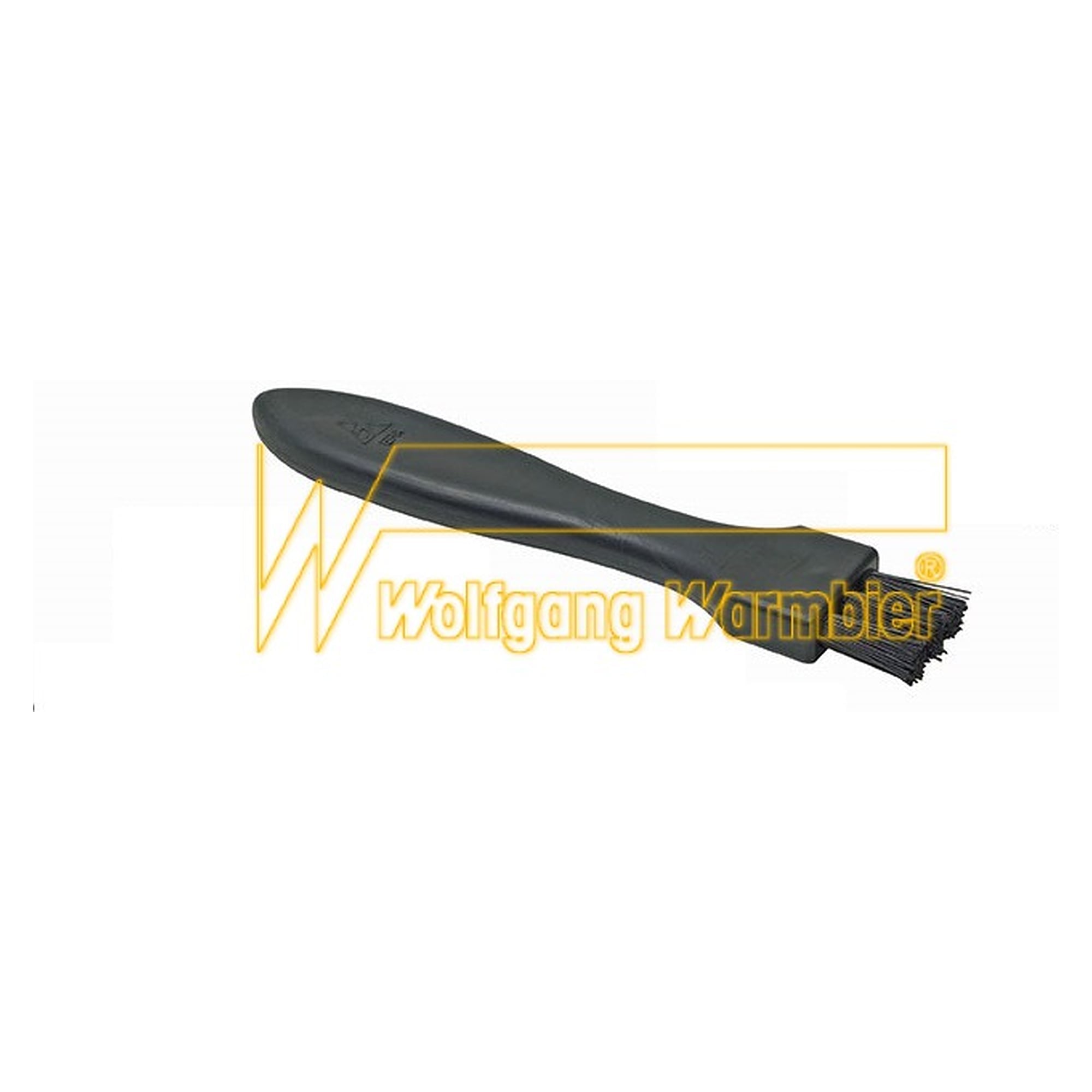 Brosse plate ESD dure, poils nylon noirs conducteurs, 25 mm - Warmbier 6103.B.105
