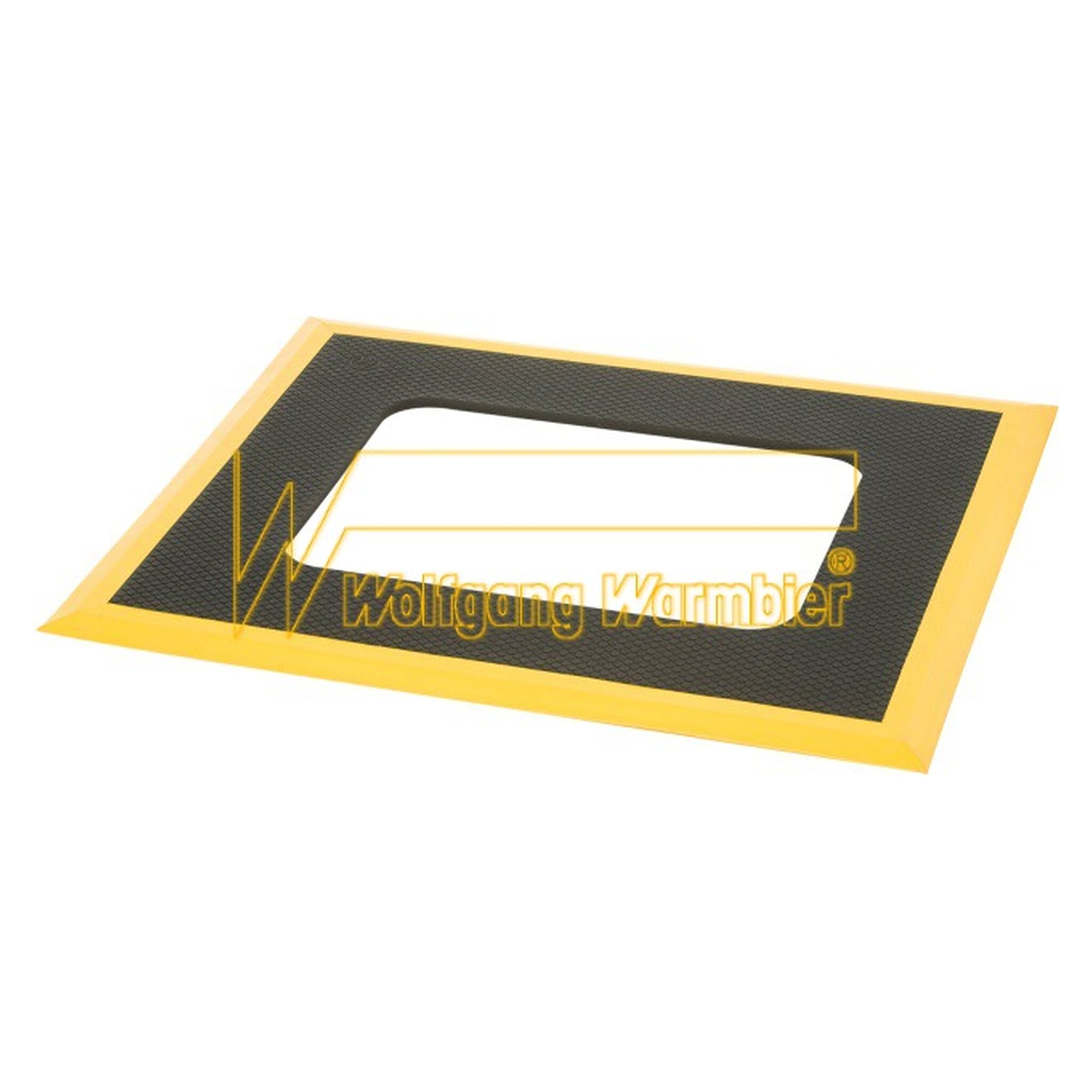 Test Station Floor Mat with Yellow Edge for PGT120 Footwear Electrode - Warmbier 7100.PGT120.SM