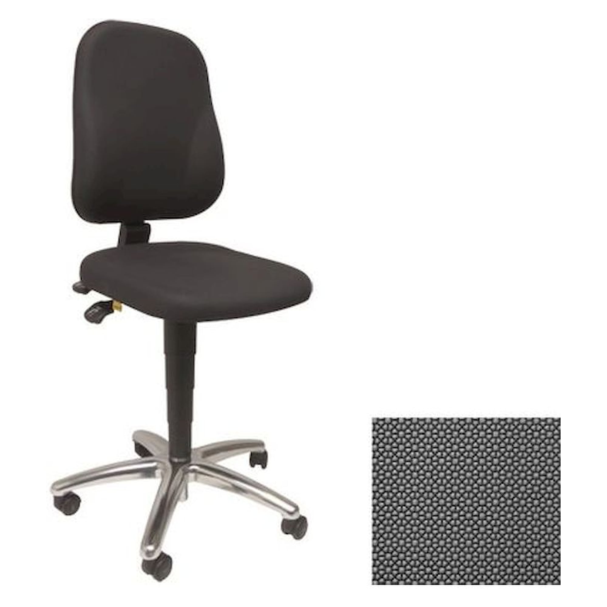 WARMBIER 1700.ERG.ST. ESD chair SUPERTEC, standard version, gray, 430 - 600 mm