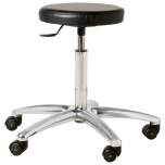 Warmbier 1700.VH. ESD stool with wheels, vinyl, black