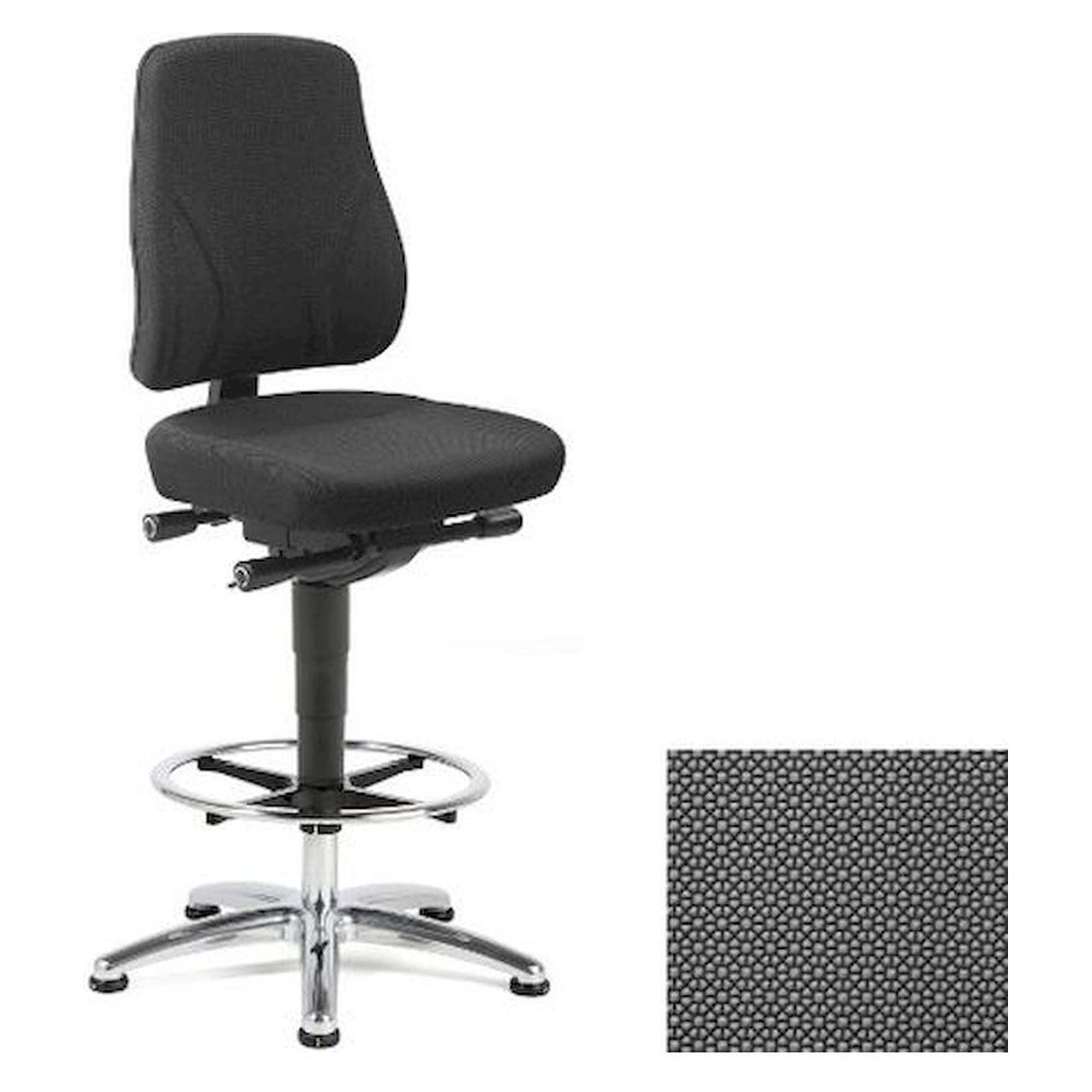 Warmbier 1710.KSP.ST. ESD Hochstuhl Comfort PLUS SUPERTEC, grau, mit Gleiter, 610 - 850 mm