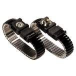 Warmbier 2052.750.5.10. ESD bracelet, metal links, black, 10 mm snap fastener