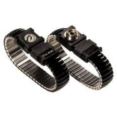 Warmbier 2052.750.5.10. ESD Armband, Metallglieder, schwarz, 10 mm Druckknopf