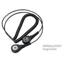 Warmbier 2101.780.3.10. ESD Mini spiral cable, 2 MOhm, black, 2,4 m, 3/10 mm push button