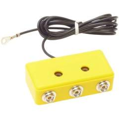 Warmbier 2200.121.10.1.Y. ESD Earthing box, 3x10 mm DK, yellow