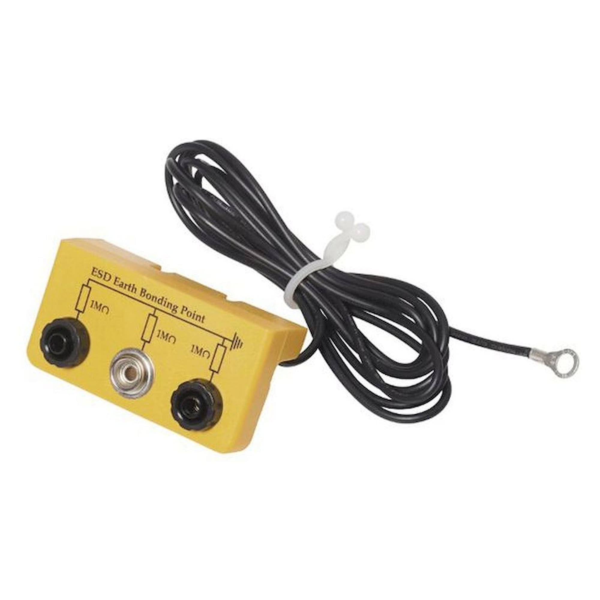 Warmbier 2200.W.5. ESD Erdungsbox, 1x10 mm Druckknopf, 2xBananenstecker-Sicherheitsbuchse, gelb