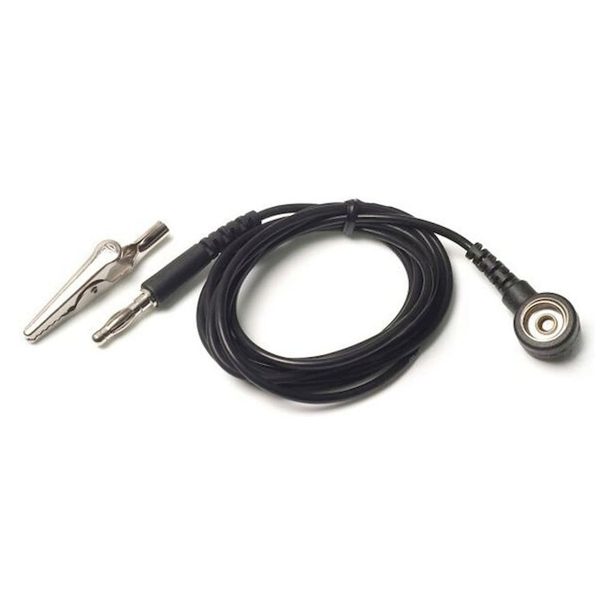 Warmbier 2250756. ESD Erdungskabel, 10 mm Druckknopf/Bananenstecker, L = 1,5 m