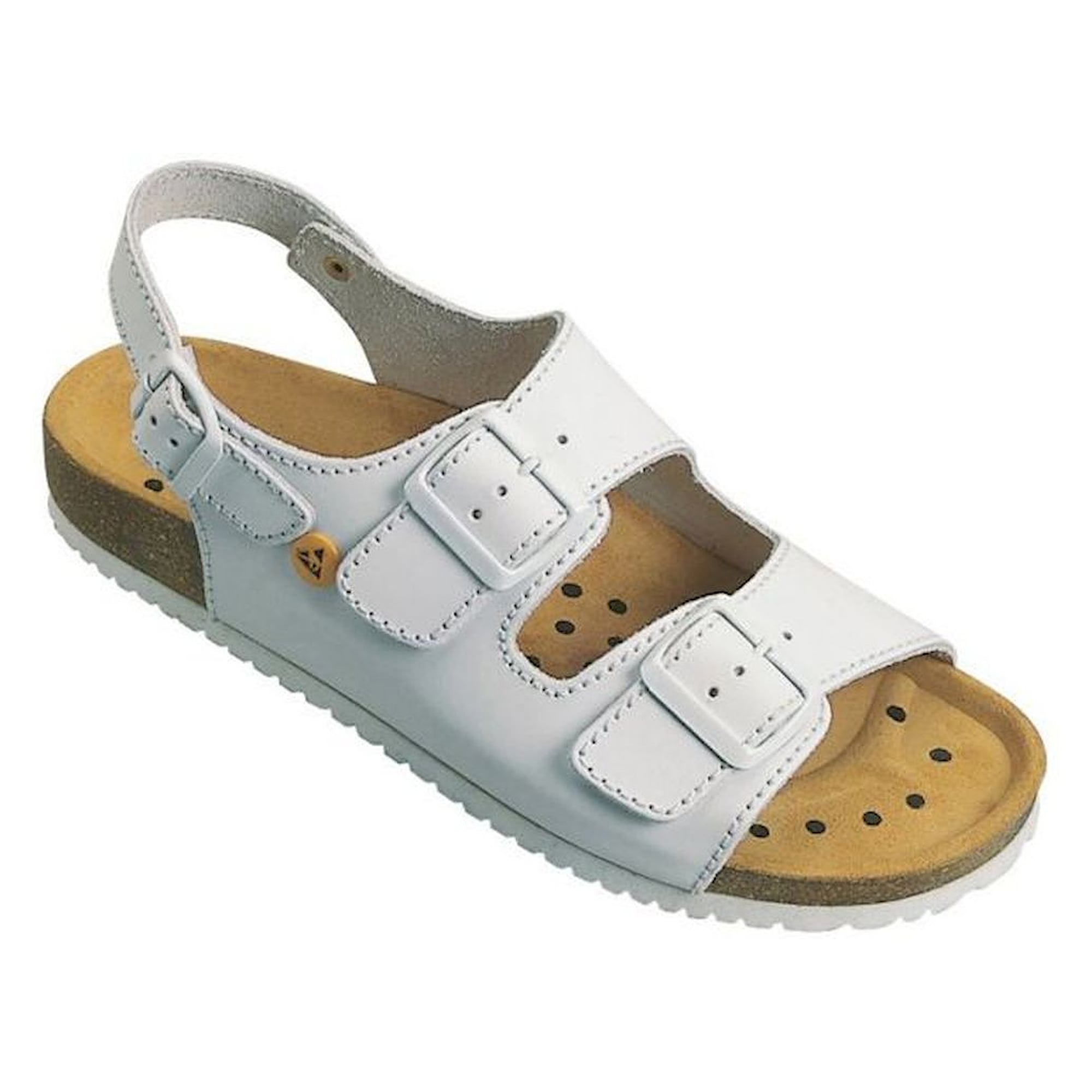 ESD Sandalen Damen/Herren Elektra, Fersenriemen, weiß, Größe 41