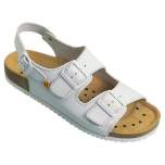 WarmbierESD Sandals Ladies/Men Elektra, heel strap, white, size 42