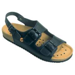 WarmbierESD Sandals Ladies/Men Elektra, heel strap, blue, size 35