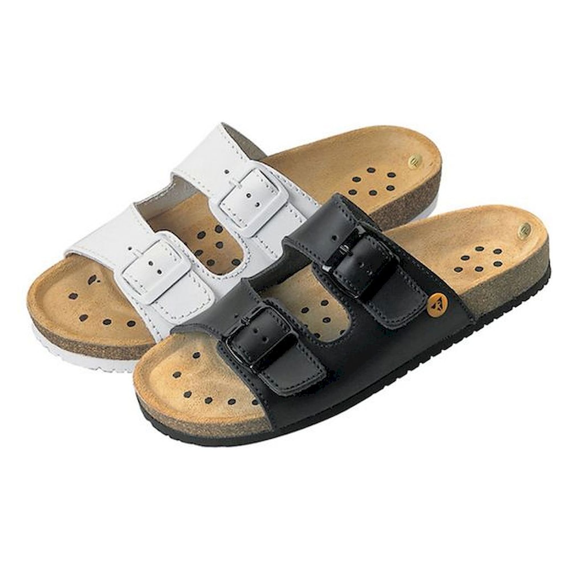 ESD Pantolette Damen/Herren Electra, weiß, Größe 36, Loraflex