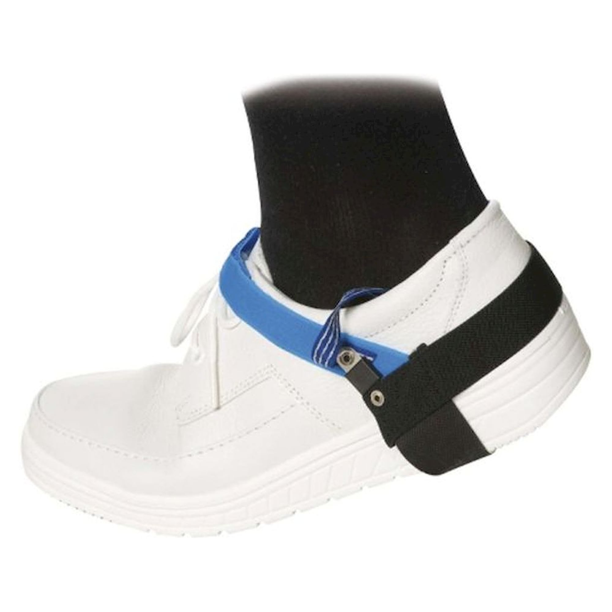 Warmbier 2560890. ESD Fersenband Dauereinsatz mit Klettverschluss, schwarz/blau