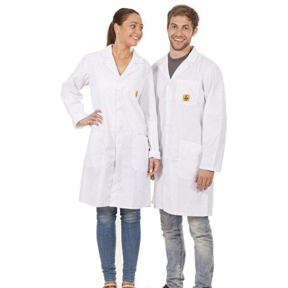 Warmbier 2610.AM160.XL. ESD Arbeitsmantel unisex weiß, 3/4 Länge, XL