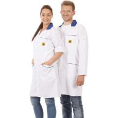 Warmbier 2618.AM160.W.L. ESD work coat, unisex, white/blue, L