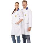 Warmbier 2618.AM160.W.XL. ESD work coat, unisex, white/blue, 3/4 length, XL