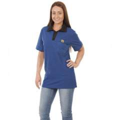 Warmbier 2627.P.2XL. ESD Polo-Shirt short sleeve, blue, unisex, XXL