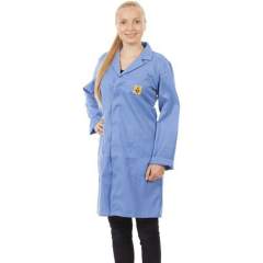 Warmbier 2630.AM160.L. ESD work coat, unisex, blue, 3/4 length, L