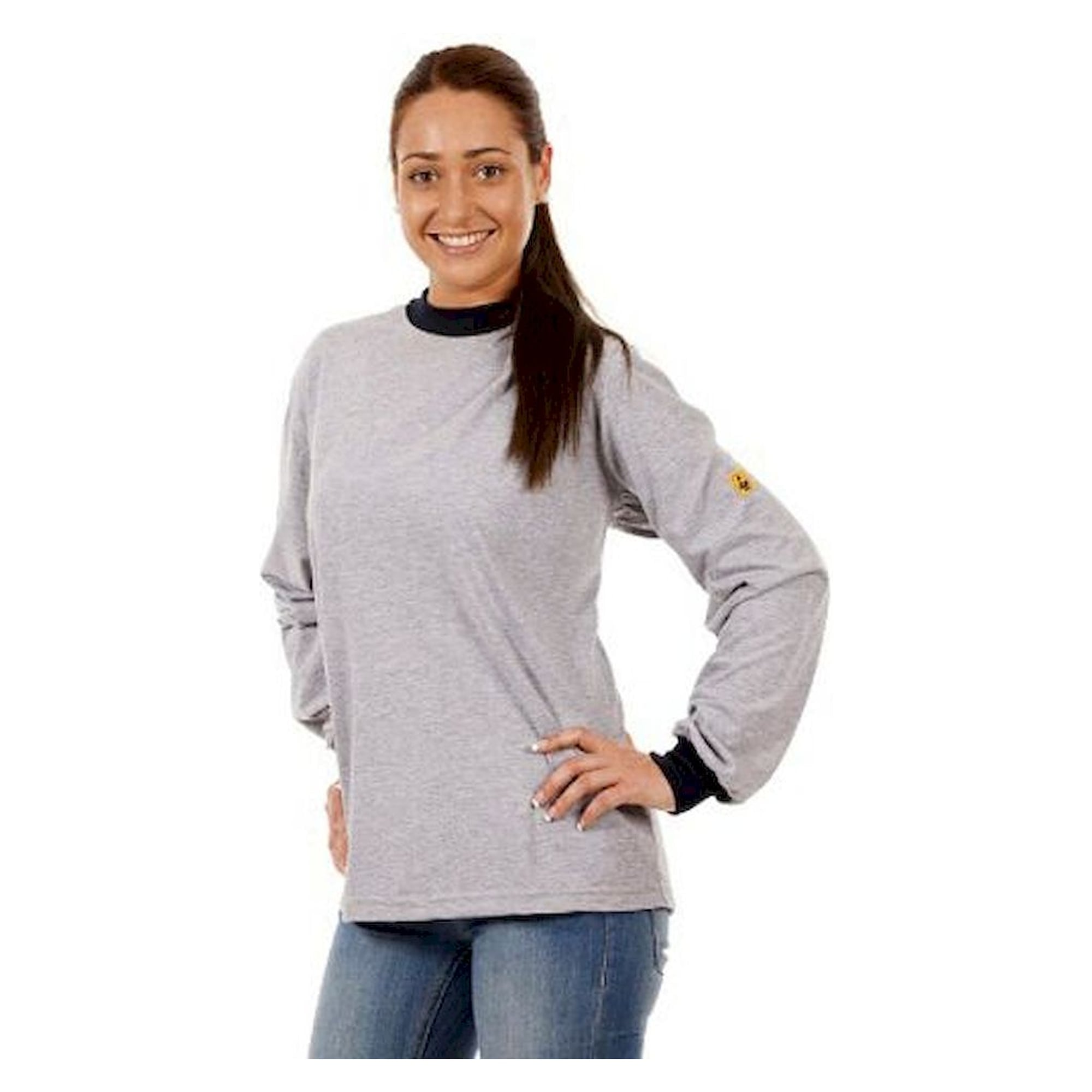 Warmbier 2645.T.3XL. ESD T-Shirt long  Sleeveunisex, grey, 3XL