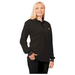 WARMBIER 2649.P.4XL. ESD Polo-Shirt langarm, schwarz, unisex, 4XL