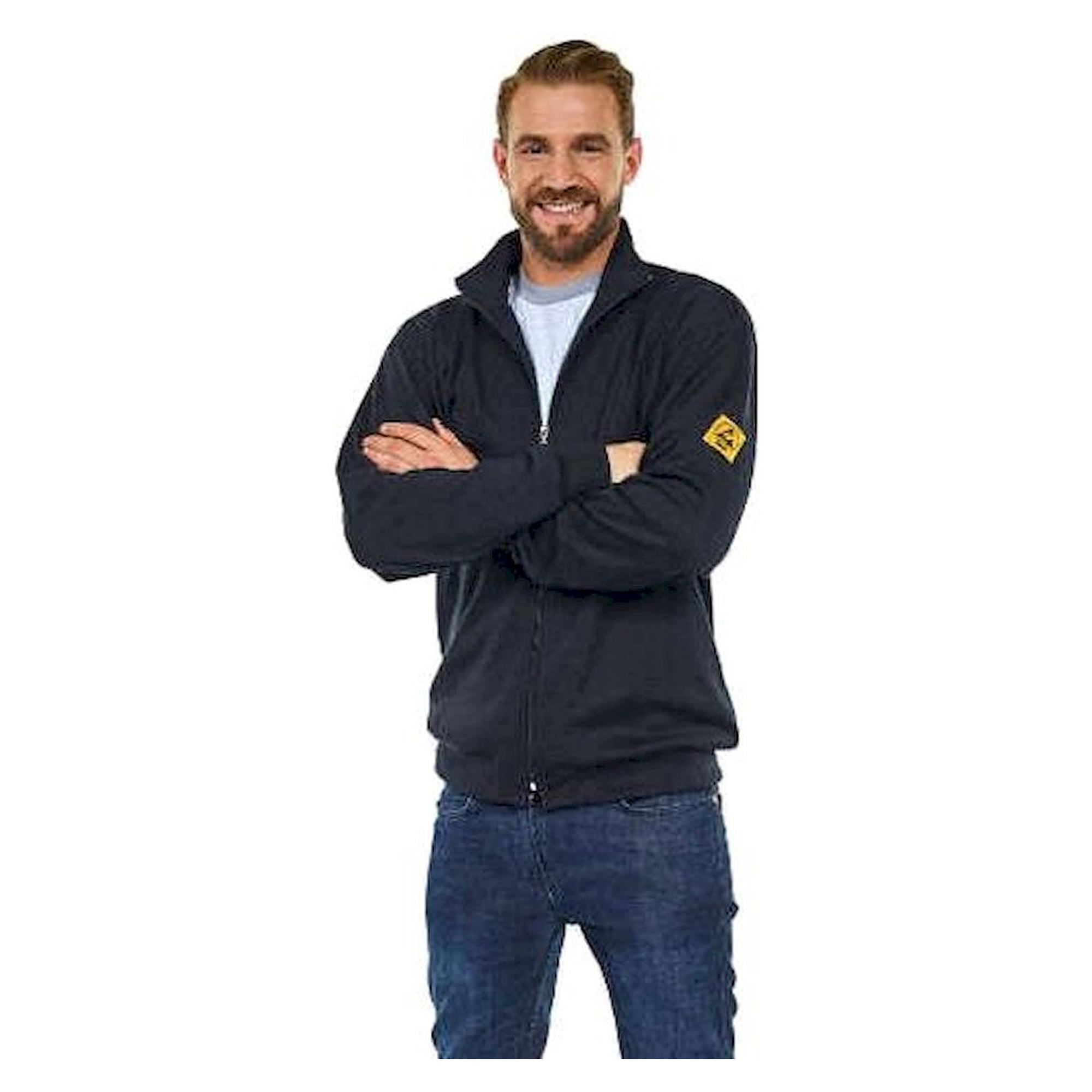 Warmbier 2670.SJ.BL.M. ESD Sweatjacke langarm, schwarz, unisex, M
