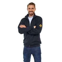 Warmbier 2670.SJ.BL.S. ESD sweat jacket long sleeve, black, unisex, S